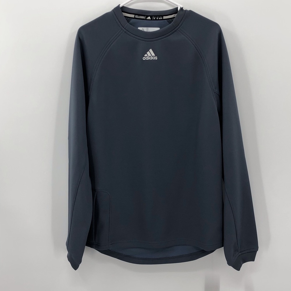 Adidas Dugout Fleece Long Sleeve ‘Onix’ Men’s Size XSmall